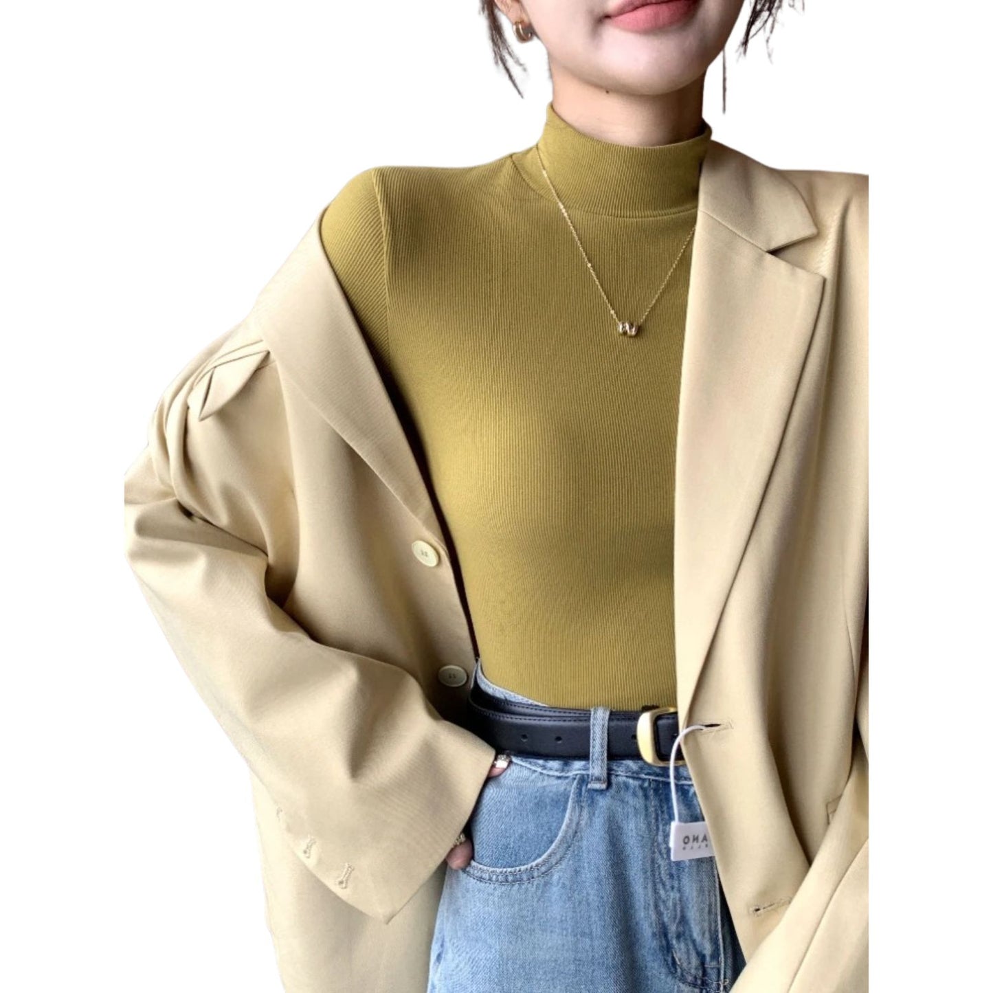 2024 Luxe Knitted Half-Turtleneck Pullover – Timeless Feminine Knitwear