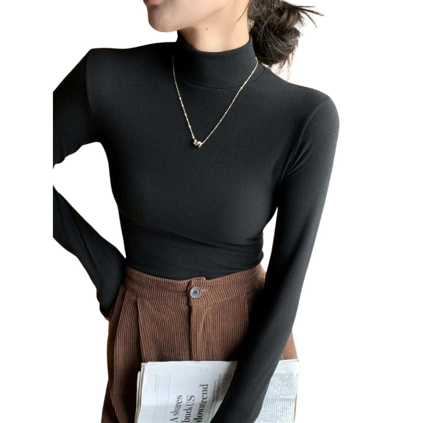 2024 Luxe Knitted Half-Turtleneck Pullover – Timeless Feminine Knitwear