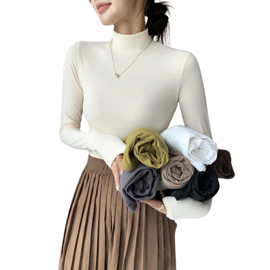 2024 Luxe Knitted Half-Turtleneck Pullover – Timeless Feminine Knitwear