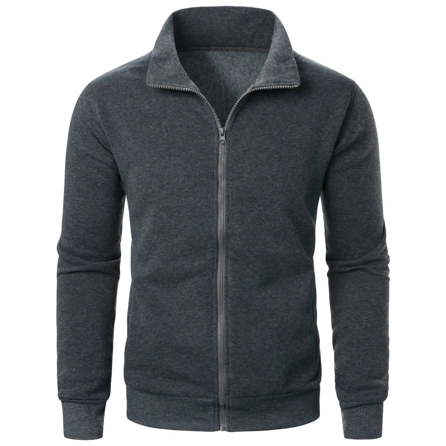 Men's High-Collared Zipped Jacket
