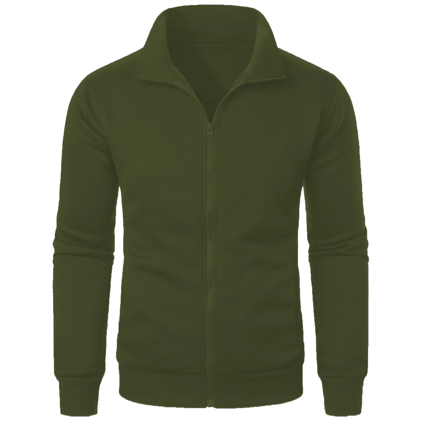 Men's High-Collared Zipped Jacket