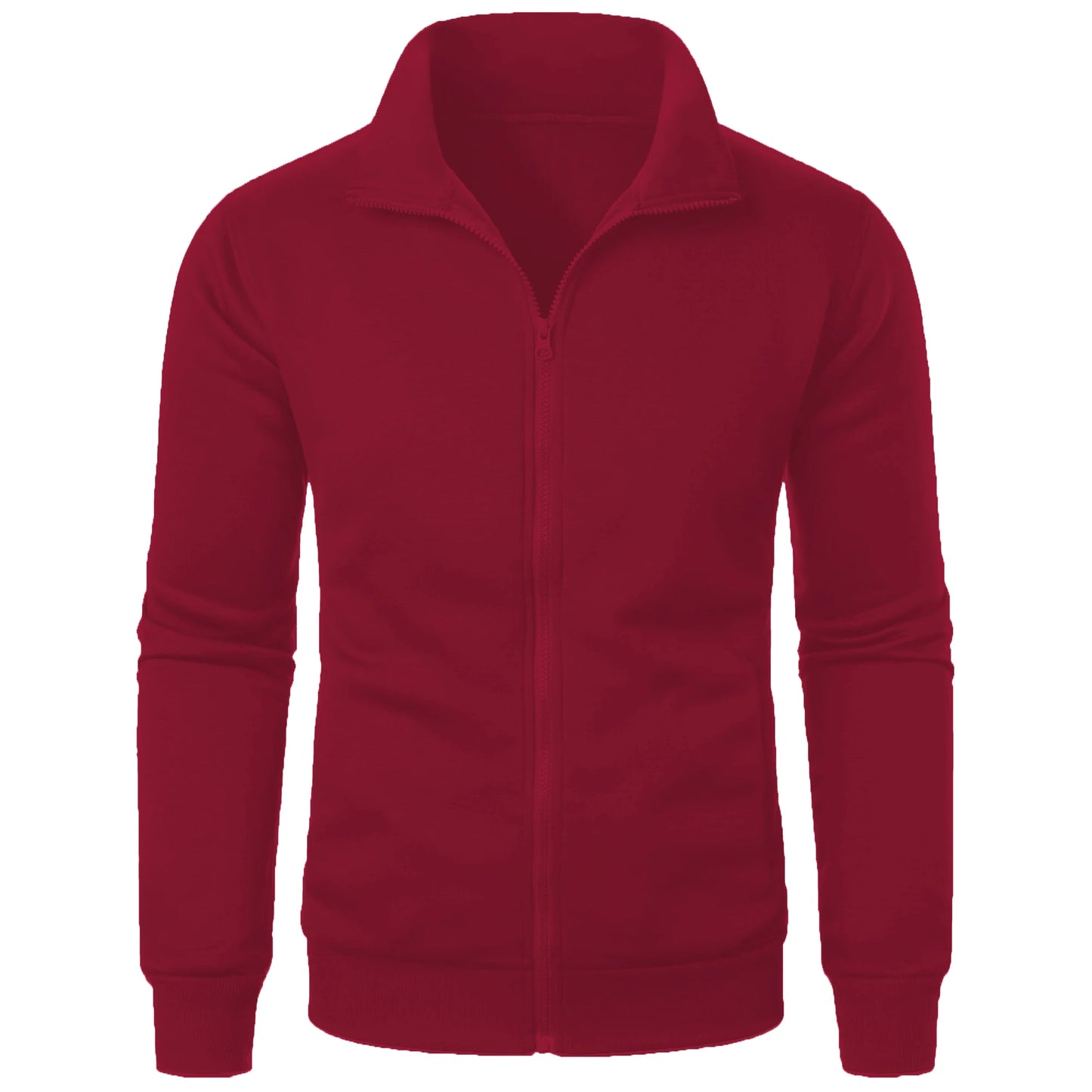 Men's High-Collared Zipped Jacket
